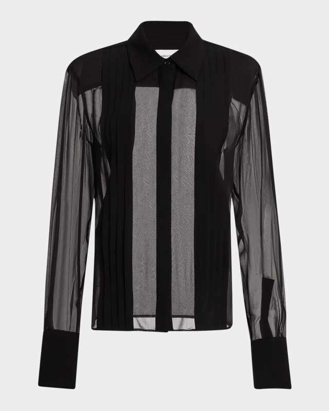 Meghan Panelled Silk Blous